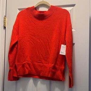 Sonoma Women's Bright Red Crew Neck Sweater